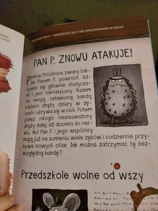 Atak Gangu próchnicy wygląd wnętrza książki