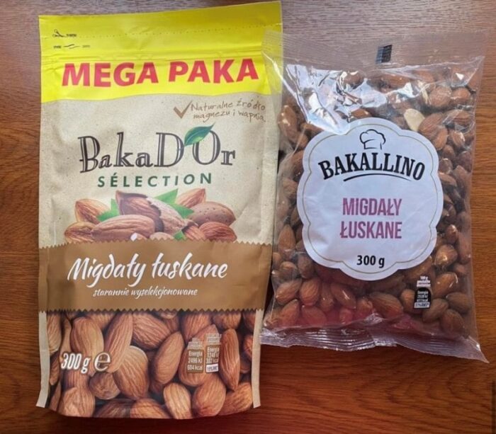 Migdały w opakowaniu